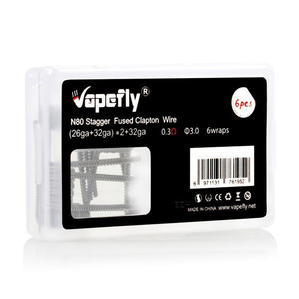 Vapefly Prebuilt Ni80 Stagger Fused Clapton Coil 0,3 Ohm
