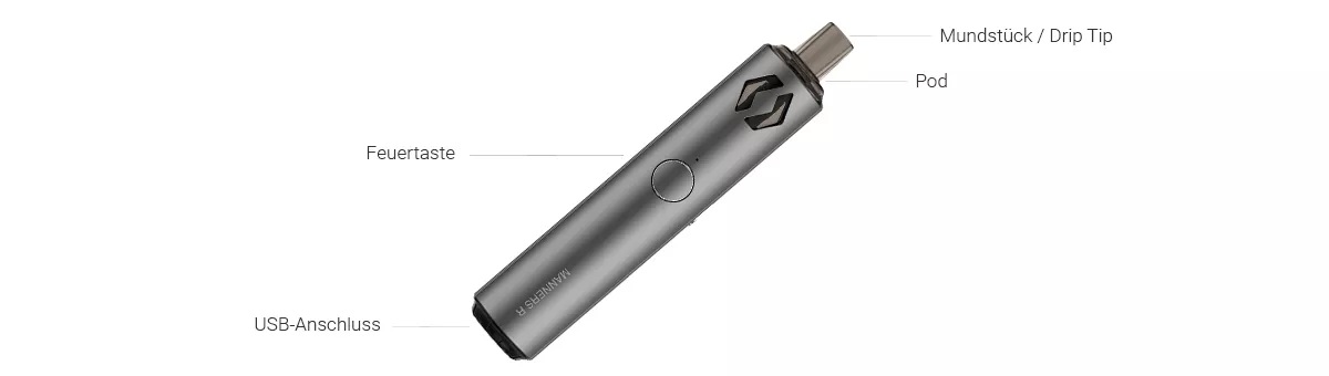 VAPEFLY Manners R Pod E-Zigaretten Set - Gunmetal