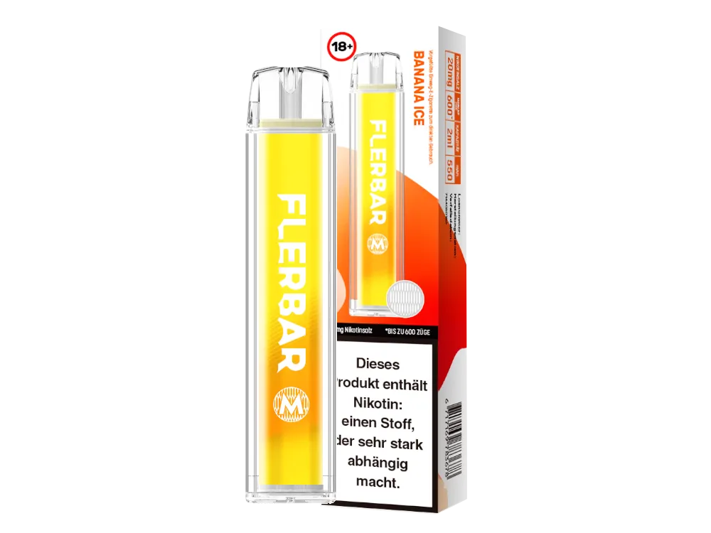 FLERBAR | Einweg E Zigarette mit Nikotin BANANA ICE 20mg/ml