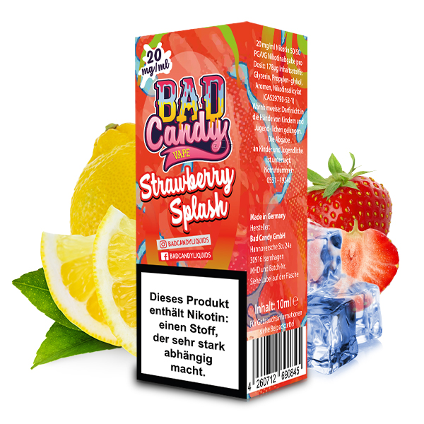 BAD CANDY Strawberry Splash 20mg/ml Liquid 10ml