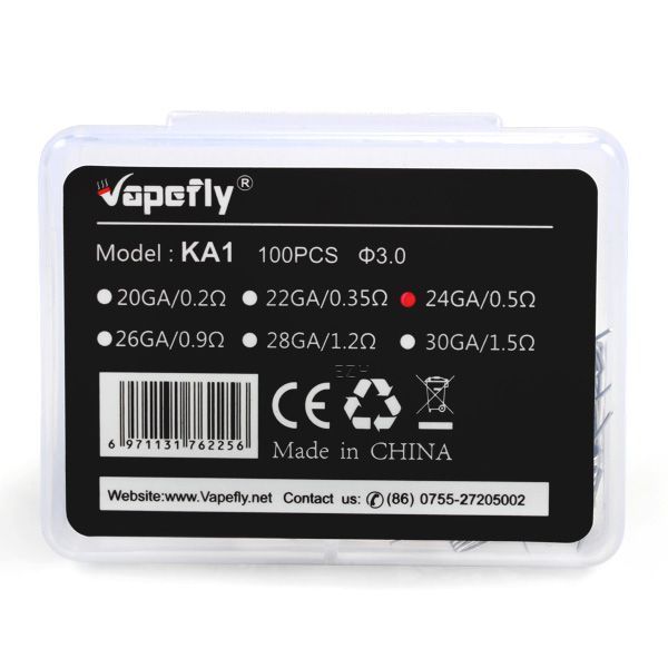 Vapefly 100x KA1 24GA Prebuilt Coil
