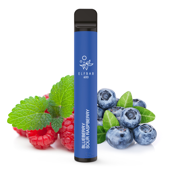 ELFBAR 600 Einweg E-Zigarette Vape Pen ohne Nikotin Blueberry Sour Raspberry