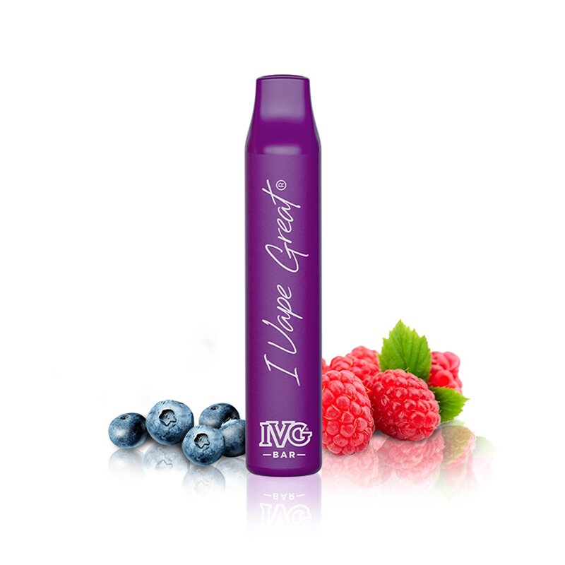 IVG BAR Blueberry Sour Raspberry Einweg E-Zigarette 20mg/ml *Abverkauf*