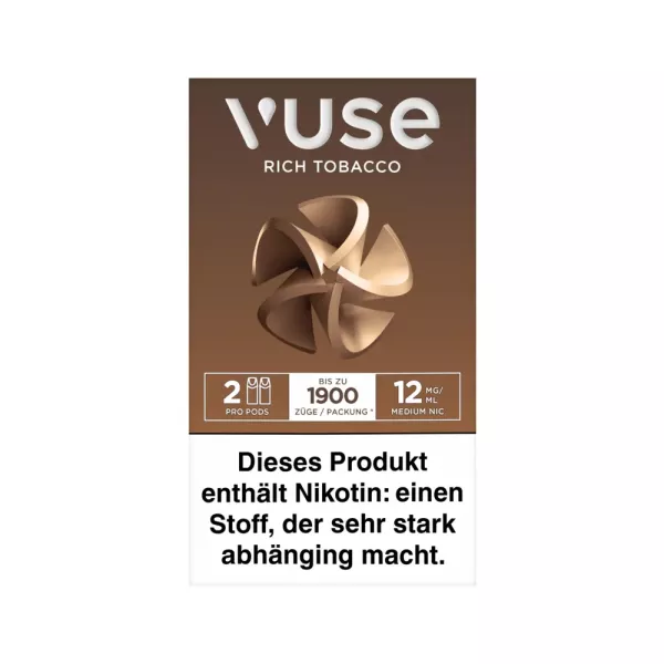VUSE Pro Pods Rich Tobacco 12mg/ml - 2 Stück pro Packung 