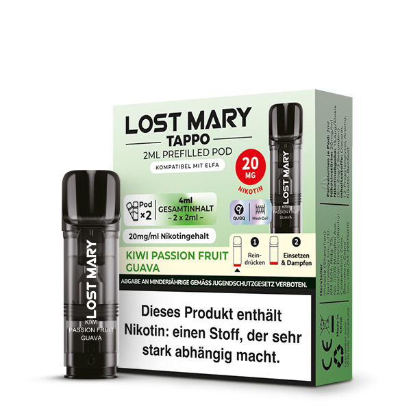 Lost Mary TAPPO Pods Kiwi Passionfruit Guava 20mg/ml