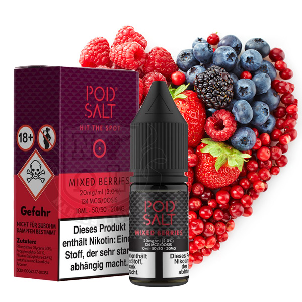 PODSALT Core Mixed Berries Liquid (50/50) 20mg 10ml