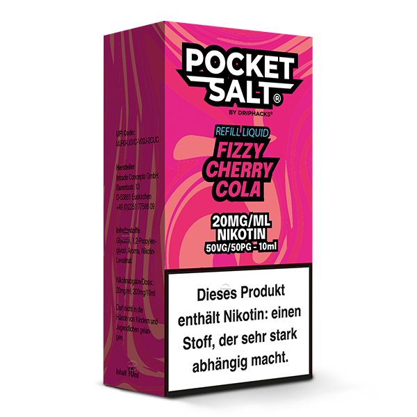 Pocket Salt Fizzy Cherry Cola Nikotinsalz Liquid 20mg/ml by Drip Hacks