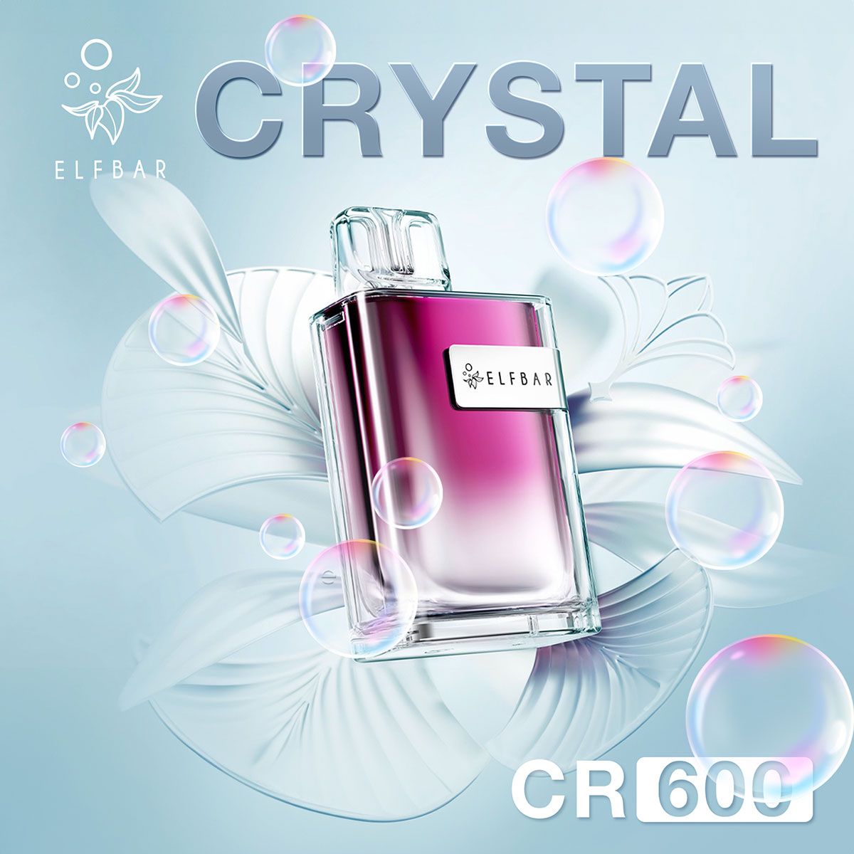 ELFBAR Crystal CR600 Strawberry Ice Einweg E Zigarette 20mg/ml