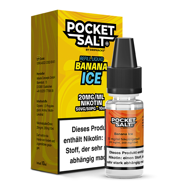Pocket Salt Banana Ice Nikotinsalz Liquid 20mg/ml by Drip Hacks