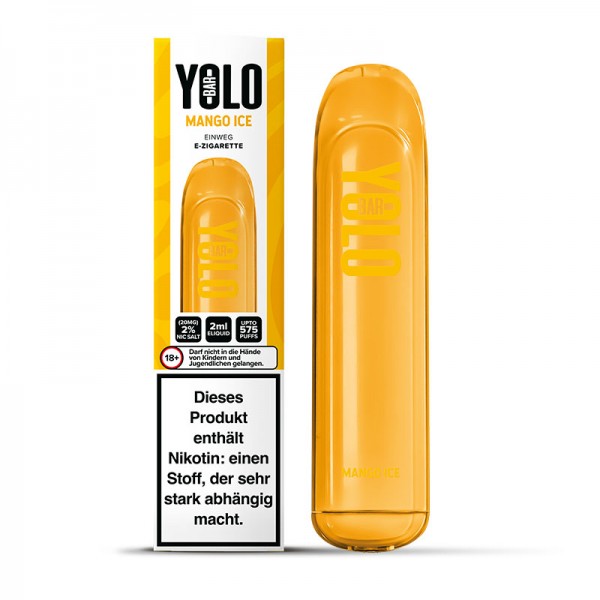 YOLO Bar Einweg E-Zigarette 20mg/ml bis 575 Züge  - Mango Ice