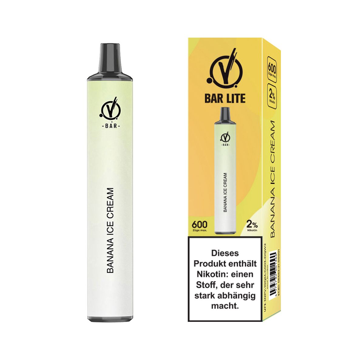 LINVO Bar Lite  Einweg E-Zigarette 20mg/ml bis 600 Züge  - Banana ICE Cream