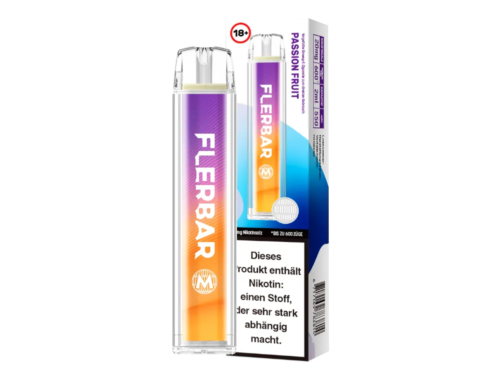 FLERBAR | Passion Fruit Einweg E Zigarette mit Nikotin 20mg/ml