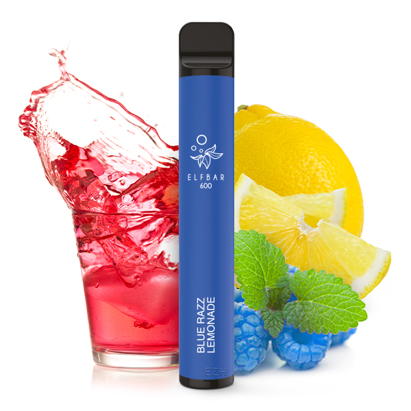 ELFBAR 600 Einweg E-Zigarette Vape Pen ohne Nikotin Blue Razz Lemonade