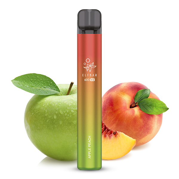 ELFBAR 600 Apple Peach Einweg EZigarette Vape Disposable 20mg/ml