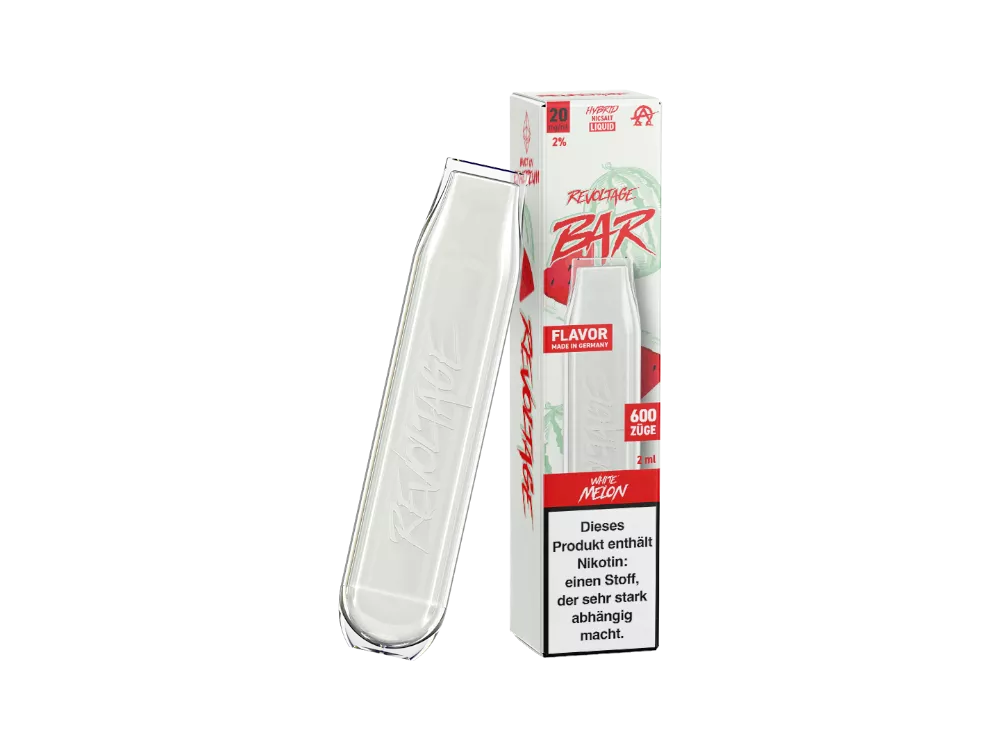 REVOLTAGE BAR Einweg E Zigarette 20mg/ml Hybrid Nic Salt - WHITE MELON