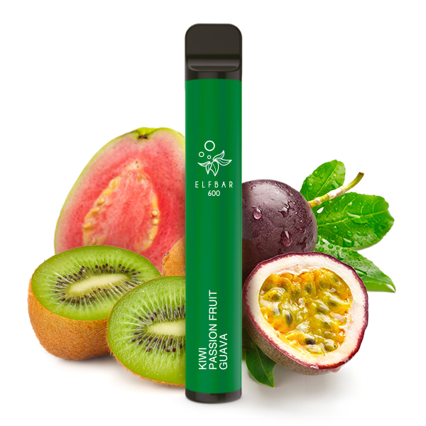 ELFBAR 600 Einweg E-Zigarette Vape Pen ohne Nikotin Kiwi Passion Fruit Guava